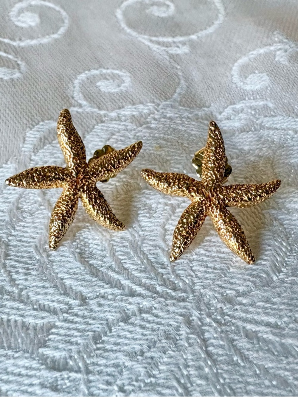 14k Gold Starfish Stud Earrings